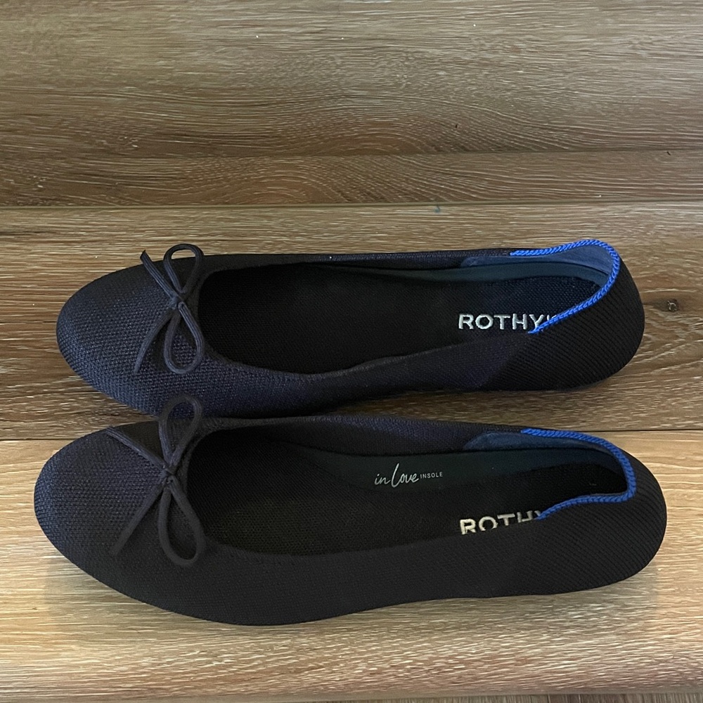 Rothy's Black and Blue Ballet Flats size 7